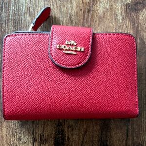 Coach Cherry Red Leather Wallet